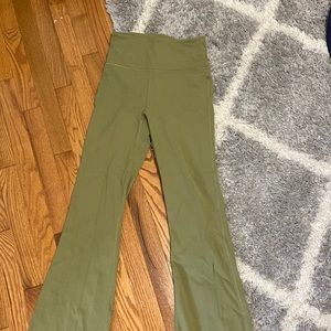 Lululemon green flare pants